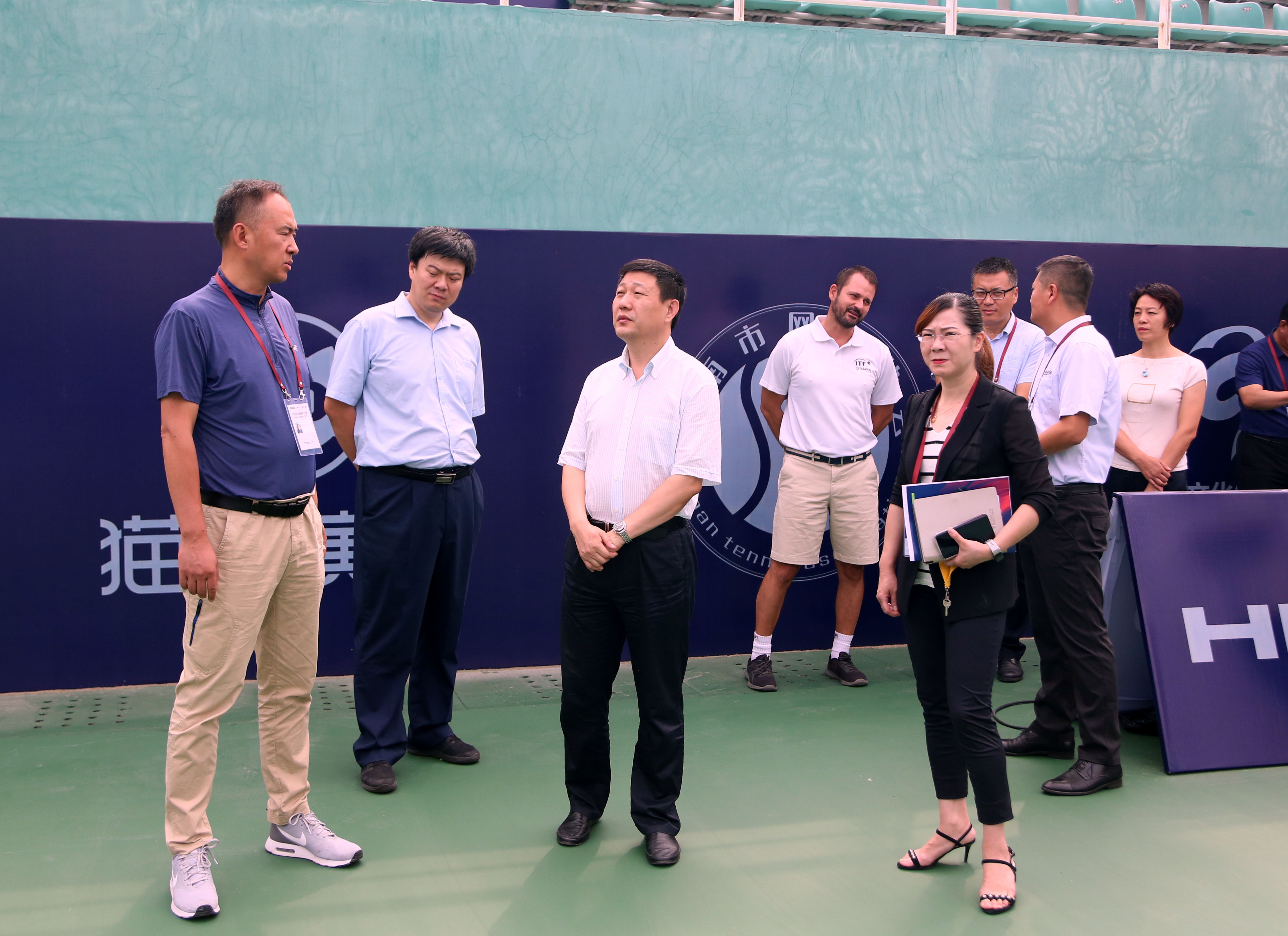 市体育局局长孔杰带队到奥体中心调研济南网球公开赛和安全维稳工作